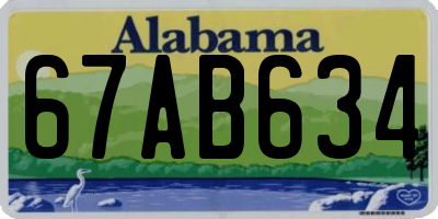 AL license plate 67AB634