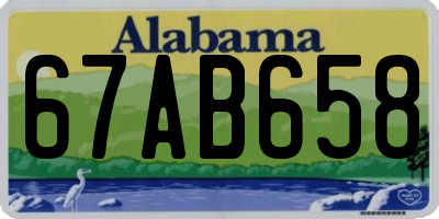 AL license plate 67AB658