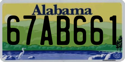 AL license plate 67AB661
