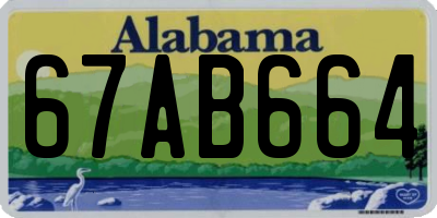 AL license plate 67AB664