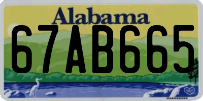 AL license plate 67AB665