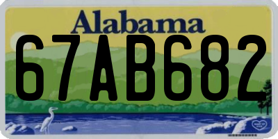 AL license plate 67AB682