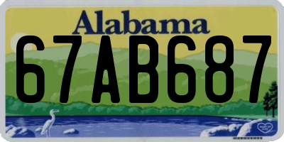 AL license plate 67AB687
