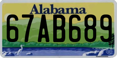 AL license plate 67AB689