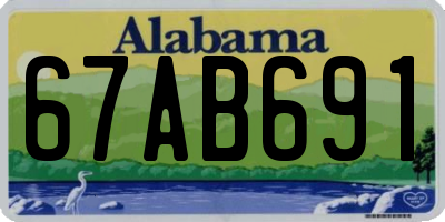 AL license plate 67AB691