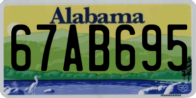 AL license plate 67AB695