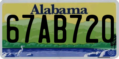 AL license plate 67AB720