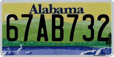 AL license plate 67AB732
