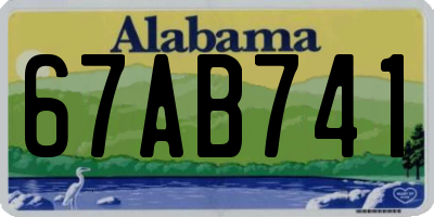 AL license plate 67AB741