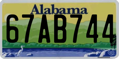 AL license plate 67AB744
