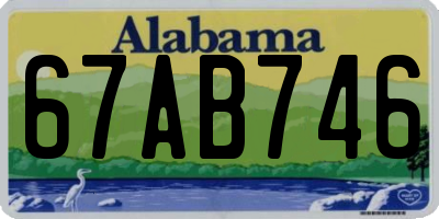 AL license plate 67AB746