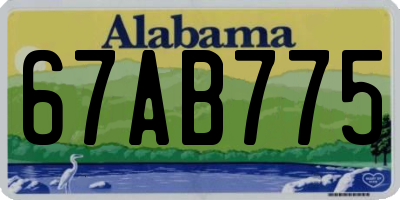 AL license plate 67AB775