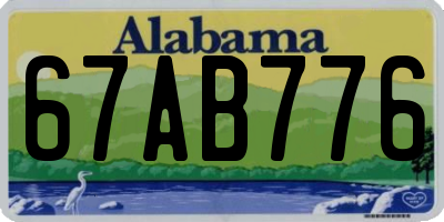 AL license plate 67AB776