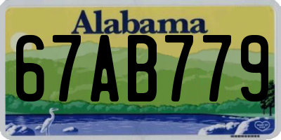 AL license plate 67AB779