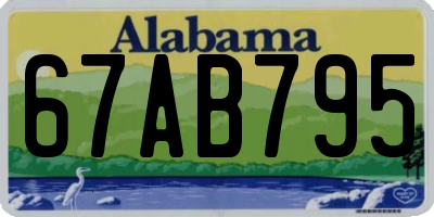 AL license plate 67AB795