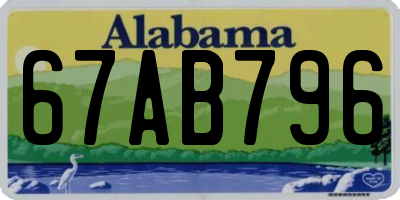 AL license plate 67AB796