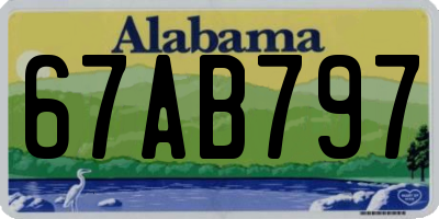 AL license plate 67AB797