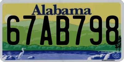 AL license plate 67AB798