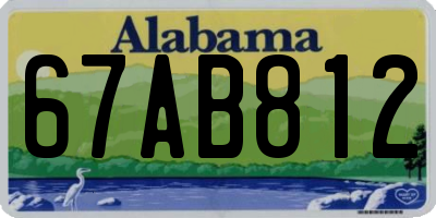 AL license plate 67AB812