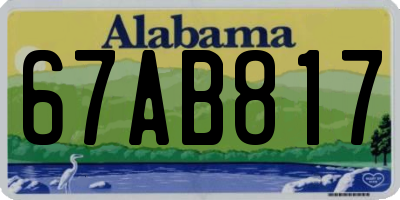 AL license plate 67AB817