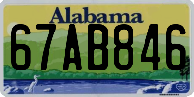AL license plate 67AB846