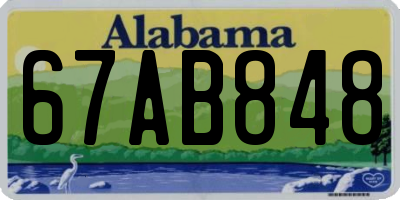 AL license plate 67AB848