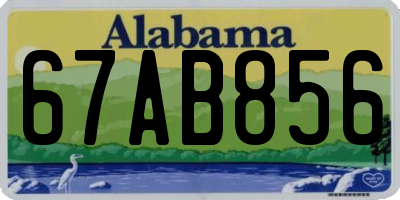 AL license plate 67AB856