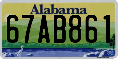 AL license plate 67AB861