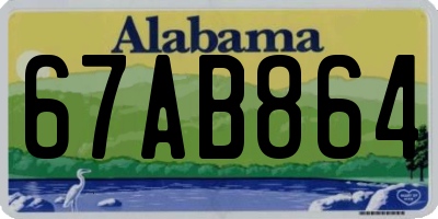 AL license plate 67AB864