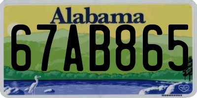 AL license plate 67AB865