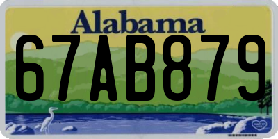 AL license plate 67AB879