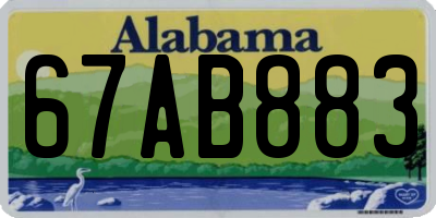 AL license plate 67AB883