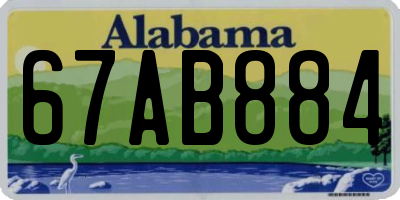 AL license plate 67AB884