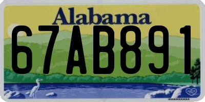 AL license plate 67AB891
