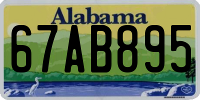 AL license plate 67AB895