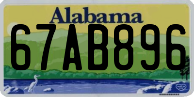 AL license plate 67AB896