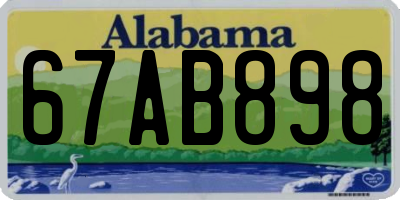 AL license plate 67AB898