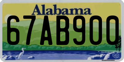 AL license plate 67AB900