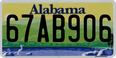 AL license plate 67AB906