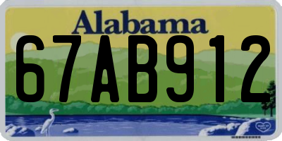 AL license plate 67AB912