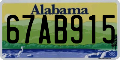AL license plate 67AB915
