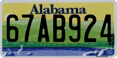 AL license plate 67AB924