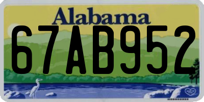 AL license plate 67AB952