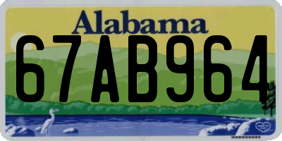 AL license plate 67AB964