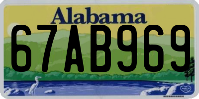 AL license plate 67AB969