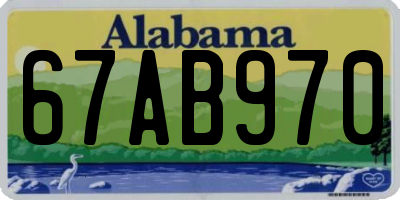 AL license plate 67AB970