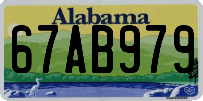 AL license plate 67AB979