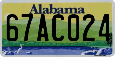 AL license plate 67AC024