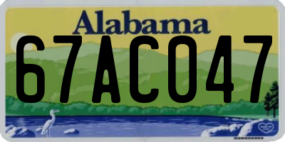 AL license plate 67AC047