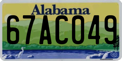 AL license plate 67AC049